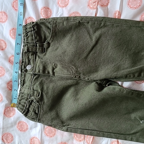 Shein Boys 5t Distressed Jeans olive green elastic waist - Picture 4 of 8